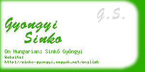 gyongyi sinko business card